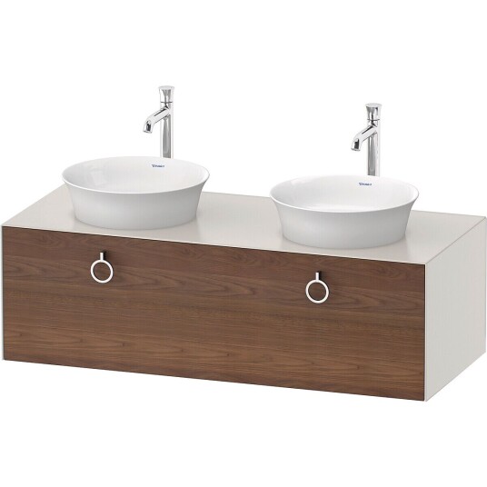 Duravit White Tulip Servantskap 1 skuff 130x55x40,8 cm Valnøtt/Nordisk Hvit