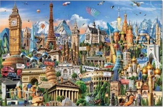 Educa Miniature Puslespill 1000 Brikker Symbols Of Europe