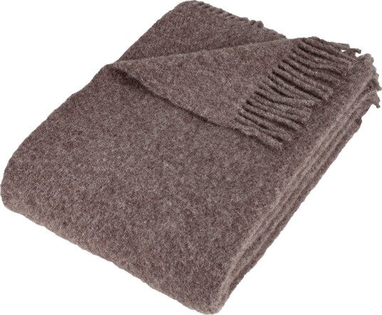 Arctic Ullpledd i 100% ny norsk ull Melange Mocca 130 x 200 cm
