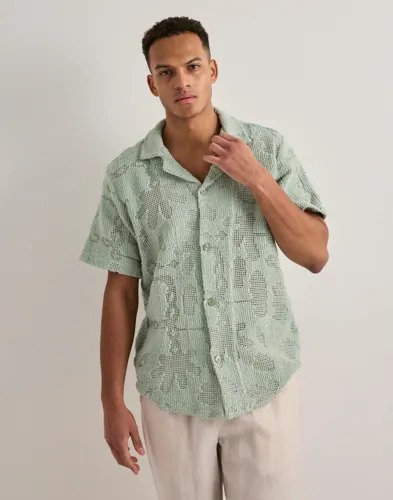 OAS Cuba Crochet Shirt Mønstrete skjorter Grønn