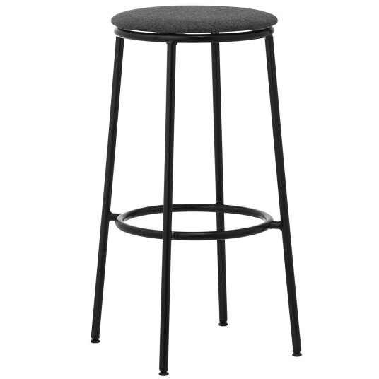 Normann Copenhagen Circa Barstool 65 cm Black Steel Barstol Skum Mørkegrå Normann Copenhagen Circa Barstool 65 cm Black Steel Barstol Skum Mørkegrå