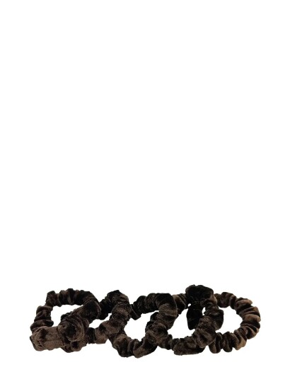 Pipol"s Bazaar Velvet Scrunchy 5 Pcs Brown   Brown   ONE SIZE