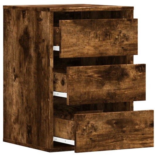  Kommode røkt eik 40x41x58 cm konstruert tre