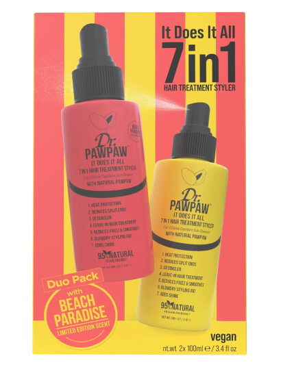Dr.PawPaw Dr.pawpaw It Does It All   7 In 1 Hair Treatment Styler Duo Pack   Nude   200 ML