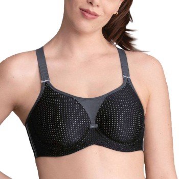 Anita BH Active Underwire Sports Bra Svart/Grå G 75 Dame Anita BH Active Underwire Sports Bra Svart/Grå G 75 Dame