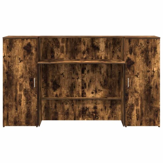 Resepsjonspult røkt eik 180x50x103,5 cm konstruert tre Resepsjonspult røkt eik 180x50x103,5 cm konstruert tre