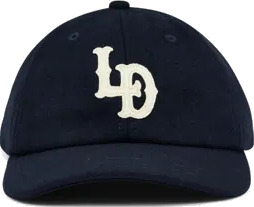 Les Deux Felt Logo Dad Cap Capser Blå