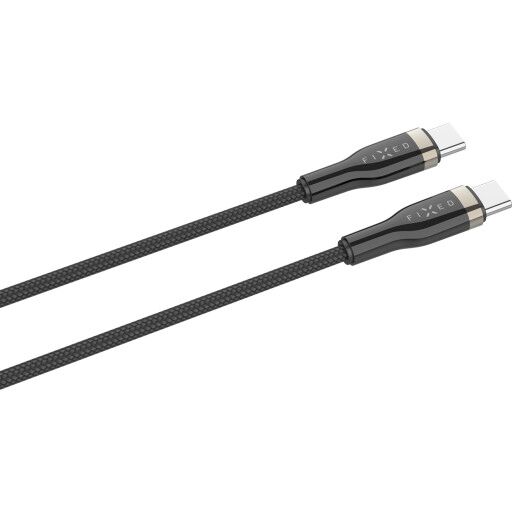FIXED METAL series 100W USB-C/C braided cable 0.5m Black