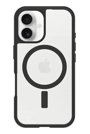 OtterBox React MagSafe Apple iPhone 16 Black Crystal   clear/black