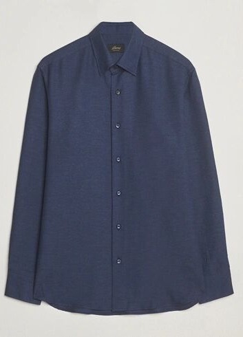 Brioni Cotton/Cashmere Flannel Shirt Navy Brioni Cotton/Cashmere Flannel Shirt Navy