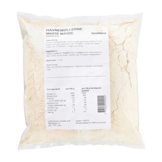 Melmix White Magic Vaniljekage Havnemøllerne 1,5kg