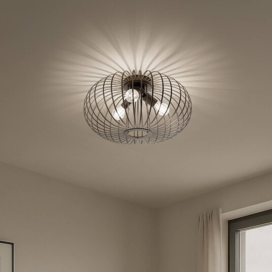 Taklampe Globe Domiluce dimbar Brun / rust Stue / spisestue Metall