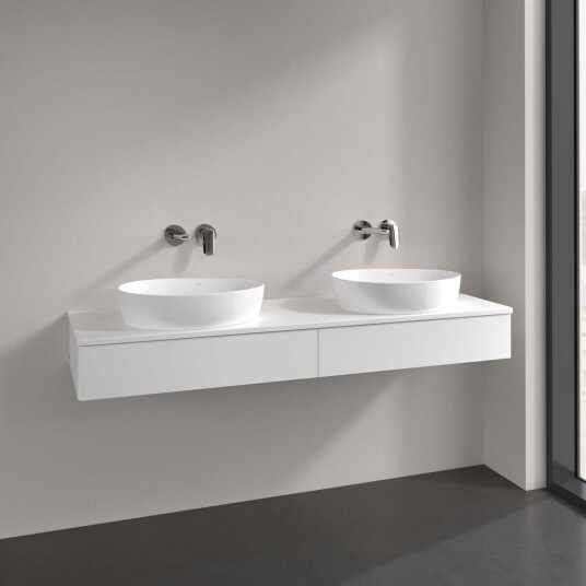 Villeroy & Boch  Antao Servantskap med 2 skuffer 160x50x19 cm m/lys Hvit Matt