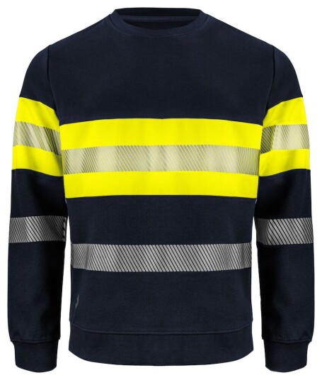 ProJob 6129 Sweatshirt En Iso 20471 Kl 1 Navy blue/yellow 3XL