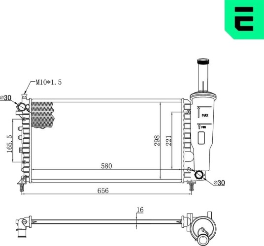 ERA 673545 Radiator motorkjøling ERA 673545 Radiator motorkjøling