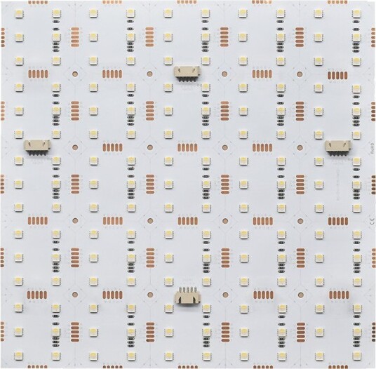 25x25 foldbart RGBW LED ark RA95 15W   24V DC IP20   Kulør : RGB + Varm Hvit