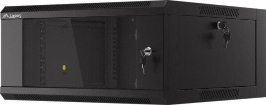 Lanberg Wffa Series Rack Skap Veggmonterbar Ral 9004 Svart 4U 19"