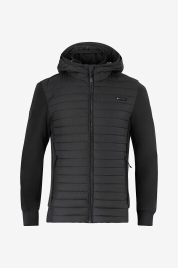 Superdry Jakke Hood Storm Fleece Hybrid Jkt Svart