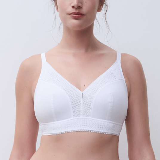 Chantelle BH EasyFeel Wirefree Support Bra Hvit nylon E 75 Dame