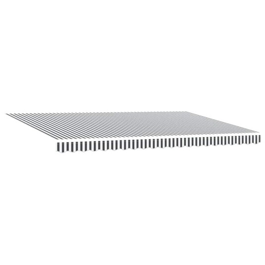 Manuell uttrekkbar markise antrasitt og hvit 500x300 cm 3216033