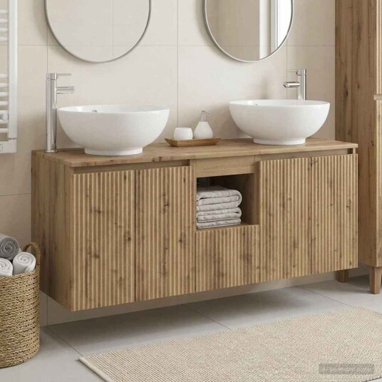 vidaXL Baderomsskapsett 3 stk. Artisan eik 49,5 x 44,5 x 65 cm vidaXL Baderomsskapsett 3 stk. Artisan eik 49,5 x 44,5 x 65 cm