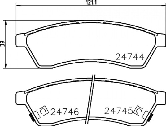 Bremseklosser HELLA 8DB 355 014 491