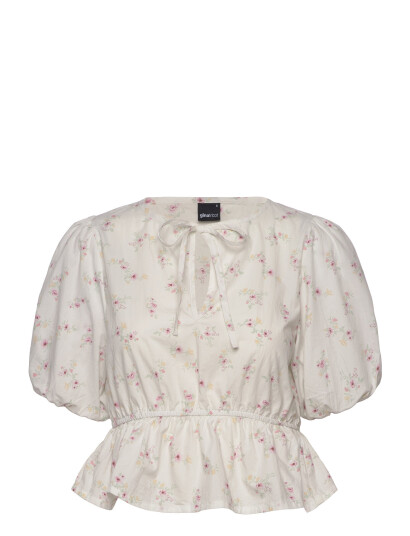 Gina Tricot Peplum Top - Cream - XS