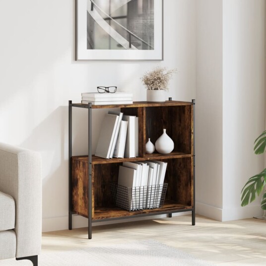 Bokhylle røkt eik 72x28x77,5 cm konstruert tre 8721012339316 Bokhylle røkt eik 72x28x77,5 cm konstruert tre 8721012339316
