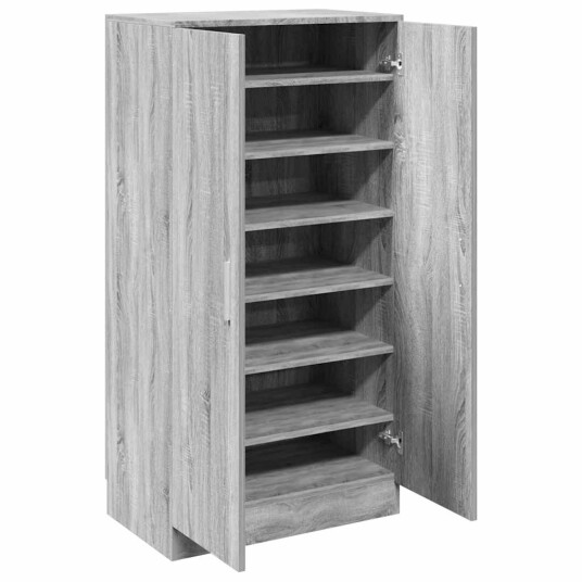 vidaXL Skoskap gr? sonoma 55x35x108 cm konstruert tre