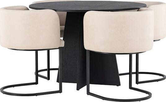Venture Home Spisegruppe Venture Home Bootcut Ø110 cm med 4 Simrishamn Stoler GR23261