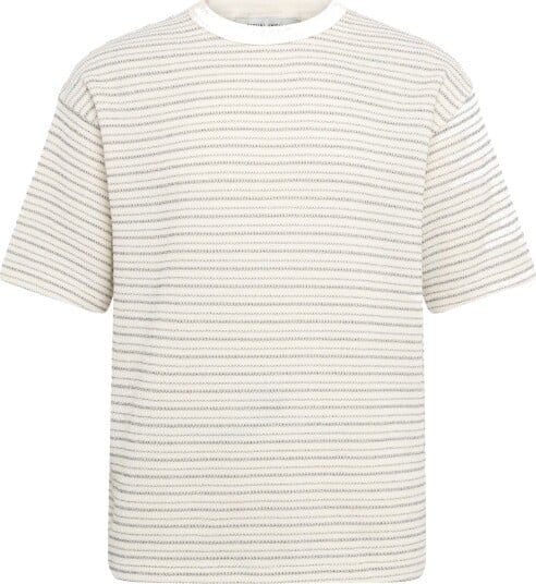 Casual Friday Cffrederik Striped Structured Tee Cream XXL