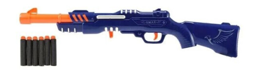 Toi-Toys Police Rifle Blue with 6 Foam Arrows