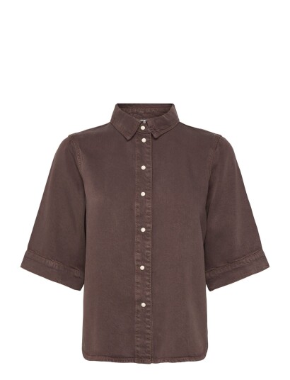 Object Objframe 2/4 Re Denim Top Noos Brown M