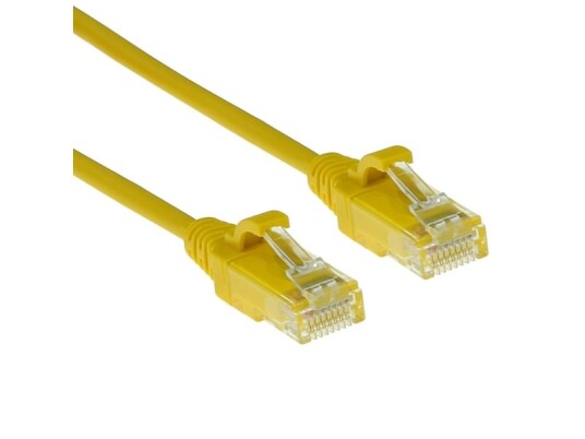Act Yellow 5 Meter Lszh U/Utp Cat6 Datacenter Slimline Patch Cable With Rj45 Connectors Cat6 U/Utp Slimline Yl 5.00M (Dc9805)
