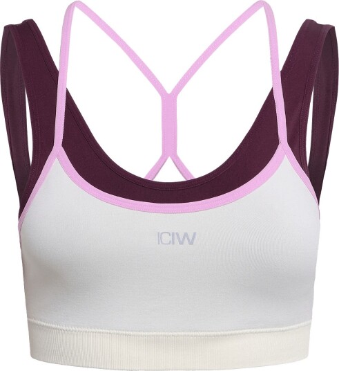 ICANIWILL Mirage Seamless Double Layer Sports Bra - PALE LEMON - XS