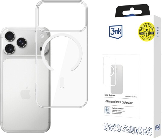 3mk Clear MagCase Deksel for iPhone 17 Pro Max Gjennomsiktig