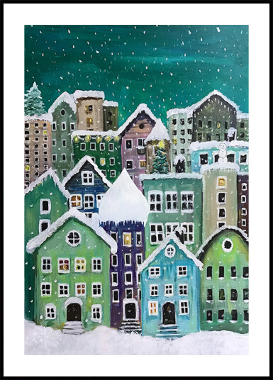Wintertown Plakat Plakat / 40x50cm