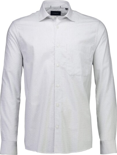 Lindbergh Brushed Check Shirt L/S SMOKE WHITE XXL