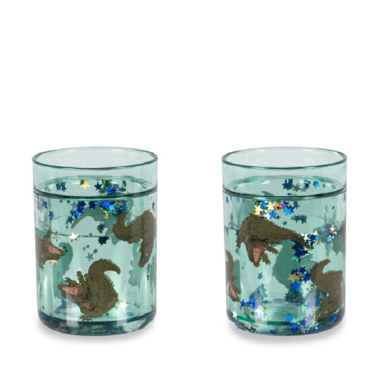 Konges Sløjd 2 pack glitter cups crocodile