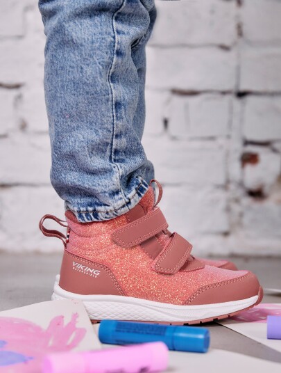 Viking Bouncy Glitter Mid 2V WP Sneakers Pink 34 Viking Bouncy Glitter Mid 2V WP Sneakers Pink 34