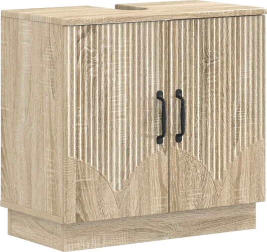 vidaXL Baderomsvaskeskap HOORN Sonoma eik 59,5 x 31,5 x 56 cm