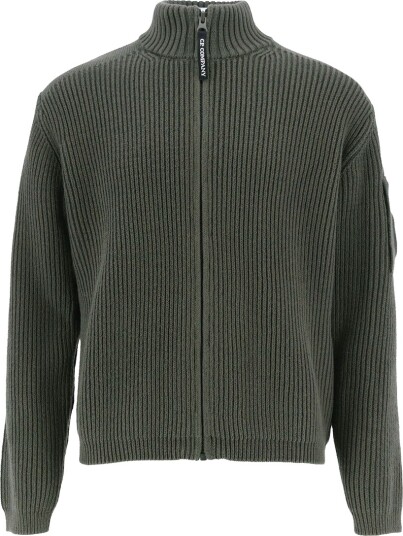 C.P. Company Cardigan Strikk Grape Leaf Green C.P. Company 10 år 140 Cardigan Grønn