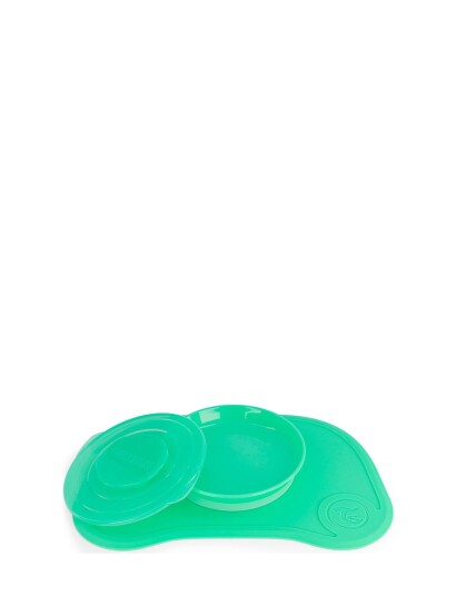 Twistshake Twistshake Click Mat + Plate 6+M Pastel Green - Green - ONE SIZE Twistshake Twistshake Click Mat + Plate 6+M Pastel Green - Green - ONE SIZE