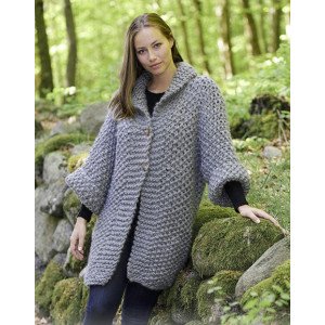 The Grove by DROPS Design Jakke Strikkeoppskrift str. S XXXL Small/Medium