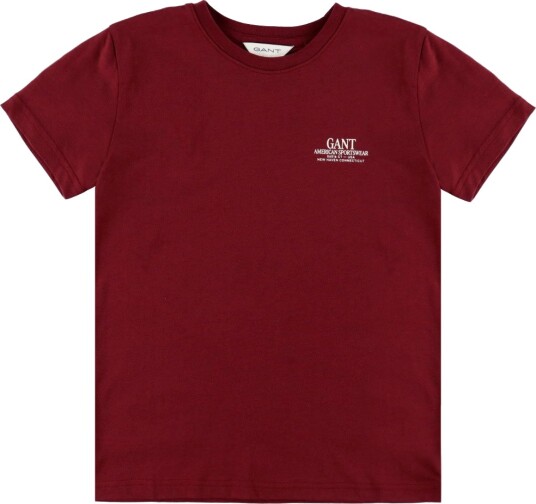 GANT T skjorte Fyldig rød m. Logo GANT 11 12 år 146 152 T skjorte
