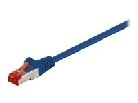 MicroConnect - Nettverkskabel - RJ-45 (hann) til RJ-45 (hann) - 25 cm - foliebelagt uskjermet tvinnet kabelpar (F/UTP) - CAT 6 - flertrådet - blå