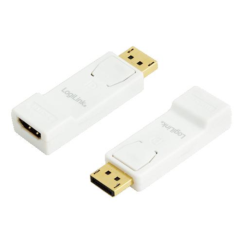 LogiLink DisplayPort til HDMI Adapter, Maks 1920x1080, Gullkontakt