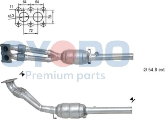 Katalysator Oyodo 10N0018-OYO