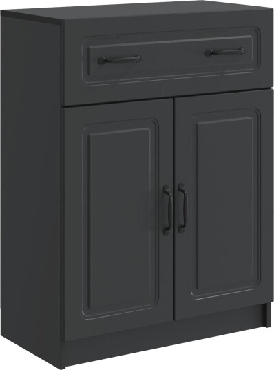  Serviesskap med skuff Svart 66 x 34,5 x 87 cm Konstruert tre
