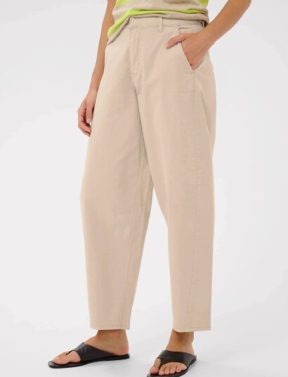 Kaffe Kamette Barrel Pant - Beige - 34